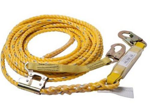 Guardian fall protection 5/8 in. x 50 ft. poly steel rope with snaphook for sale