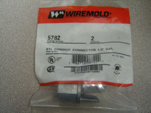 LOT of  6 Wiremold 5782 Galvanized Steel 1/2&#034; Conduit Connector