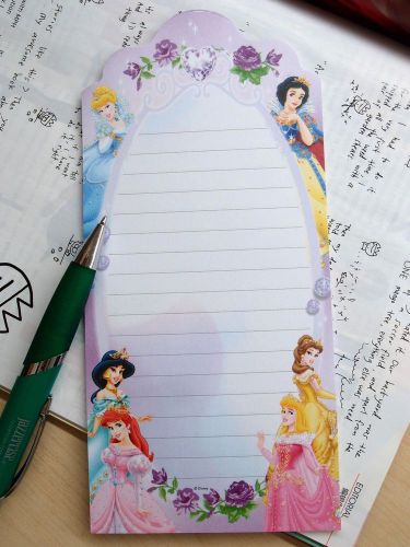 Disney Princess Magnetic Fridge Stick Notes Self Stick Bookmark Post-it Memo Pad