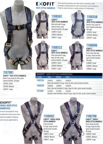 DBI SALA 1108606 HARNESS - ExoFit Technology Vest Style Harness w/4 D-Rings(XL)