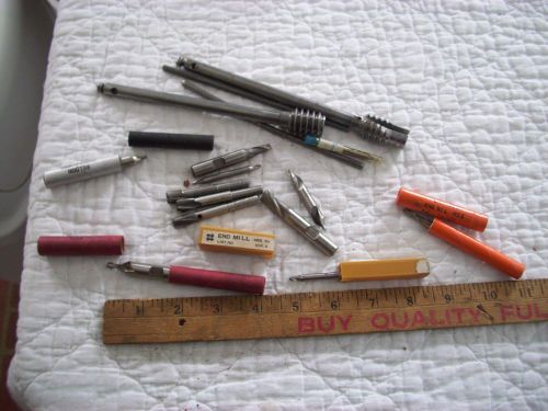 Assorted fluted end mills and other High Speed Steel and other tools some new