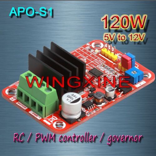 Free shipping,APO-S1 DC brush motor PWM controller + RC + speed controller
