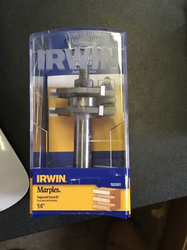 IRWIN 1/4&#034; Tongue and Groove Bit model: 1900991 SEALED PACKAGE FREE SHIP
