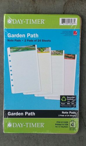 Day Timer GARDEN PATH Note Pads ~ 2 pads of 24 sheets ~ SIZE 4 ~ #13488