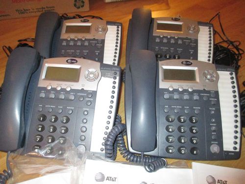 Lot of 4 at&amp;t 974 small business system speakerphones, intercom, caller id++++++ for sale