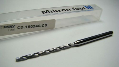 MIKRON CrazyDrill Carbide Coolant Drill 2.4mm x 40.4mm x 4mm CD.150240.CS [1987]
