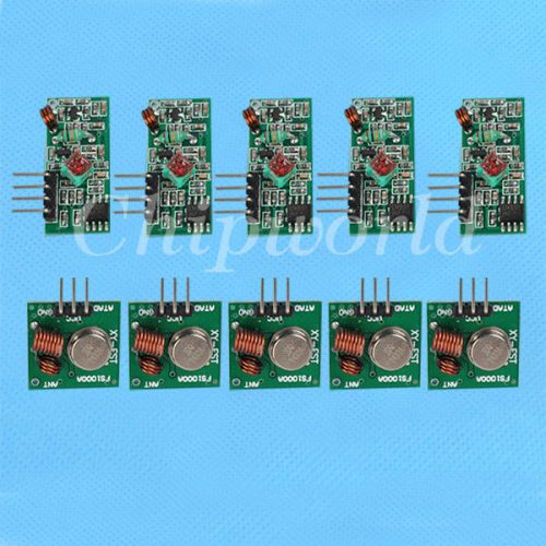 5pcs 433mhz rf transmitter and receiver kit for arduino 433mhz transmitter for sale