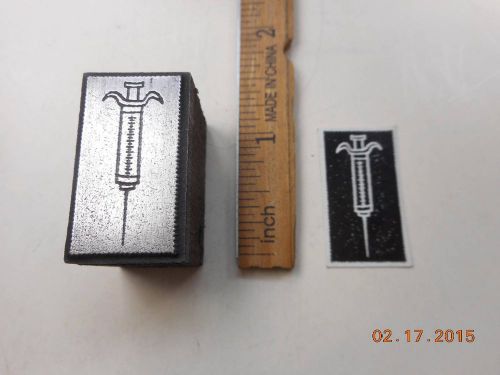 Printing Letterpress Printers Block, Medical Hypodermic Needle