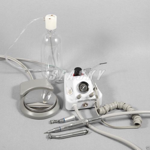 Portable Unit Dental Turbine Air Water Springe + High Low Speed Handpiece Kit 4H