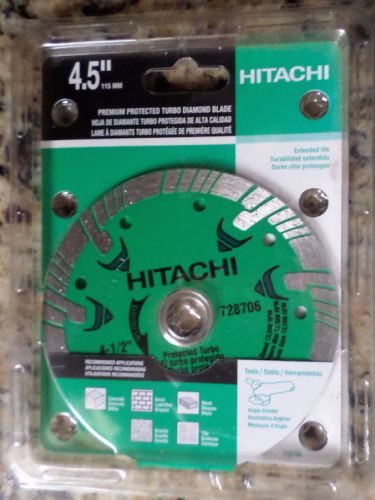Hitachi 728706 4-1/2-Inch Turbo Diamond Saw Blade for Concrete and Masonry, Dry.