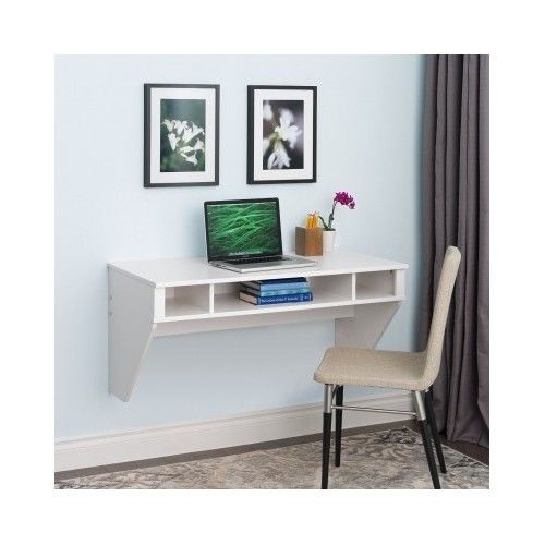 Floating desk table storage office home space saving prepac desktop computer new for sale