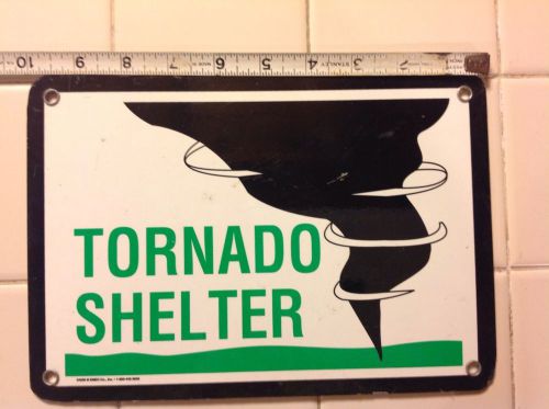 tornado shelter metal sign 10&#034;x7&#034;