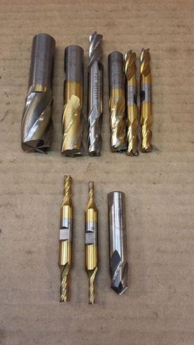 Nice lot of 9 assorted niagara end mills cutters for milling machine/lathe for sale