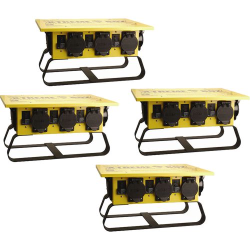Coleman Cable 019703R02 50A Portable GCFI Power Distribution Spider Box, 4-Pack