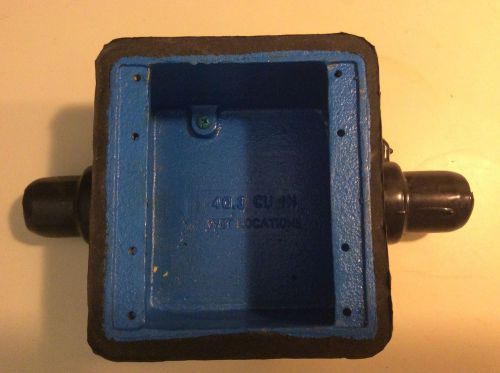 Fdc222-g ocal pvc coated 2 gang 3/4&#034; feed thru electrical box free shipping!!! for sale