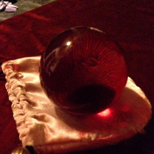Acrylic ball 3.5&#034; dark red/red plexiglass sphere contact play for sale