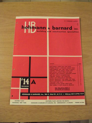 VTG 1950&#039;s Home BUILDING Supply BROCHURE~Hohmann &amp; Barnard Inc~Ephemera~