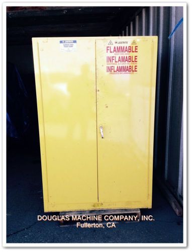 JUSTRITE 25452 Flammable Safety Cabinet, 45 Gal., Yellow