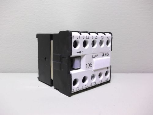 AEG LS07 Contact Block LS-07 MINI RELAY CONTACTOR 230V COIL 3xN/O 1xN/O - USED