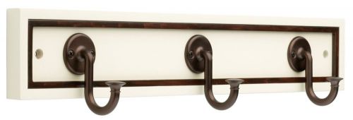 Brainerd 125557 traditionally styled 18-inch wide fluid three-hook hook rail/... for sale