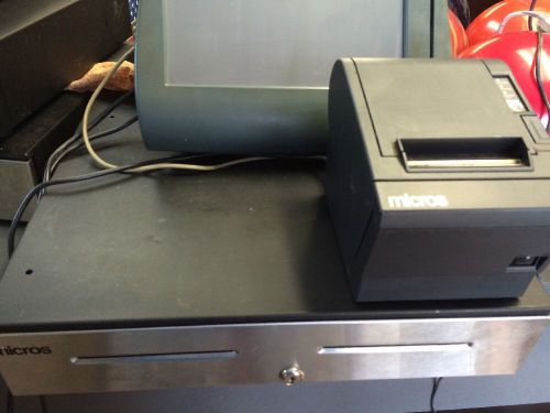 Micros POS 3700 Workstation 4 System Unit w/ Cash Drawer Epson M129C Printer