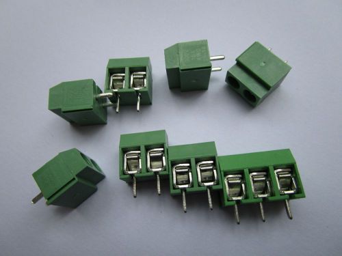 600 pcs Green 2way 5.0mm Screw Terminal Block Connector Wire Protector DC126V