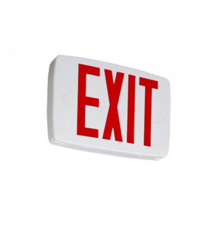 6-nib lithonia lighting lqmsw3r 120/277 ac only red led exit sign for sale
