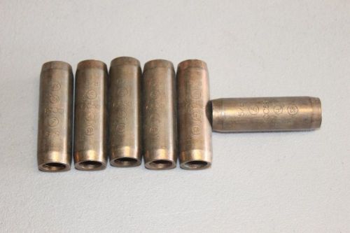 Lot of 6 erico cadweld cc58 5/8&#034; silicon bronze ground rod coupler for sale