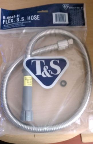 T&amp;S Pre-Rinse 44&#034; Hose w/GrayGrip B-0044-H Flexible Stainless steel NEW