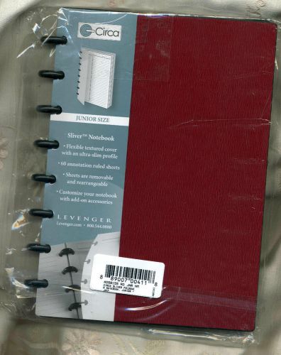 By Levenger - Circa  Sliver Foldover Notebook RED - NEW and sealed- JUNIOR