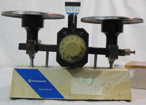 Fisher scientific 801-dt mechanical scale and troemner weight set for sale