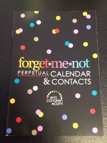 Erin Condren- Forget Me Not Perpetual Calendar &amp; Contacts