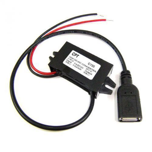 USB Interface 18-22V 12V to 5V DC Car Power Supply Voltage converter Water Proof