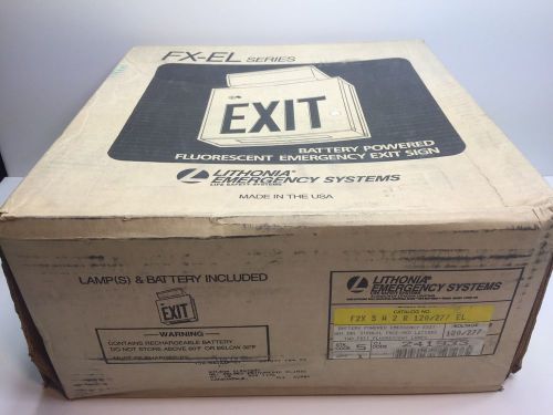 SEALED NEW! LITHONIA BATTERY POWERED EMERGENCY EXIT SIGN F2XSW2R 120/277 EL