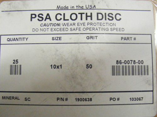 100 -  10&#034; PSA Cloth Back Sanding Disc in 50 Grit