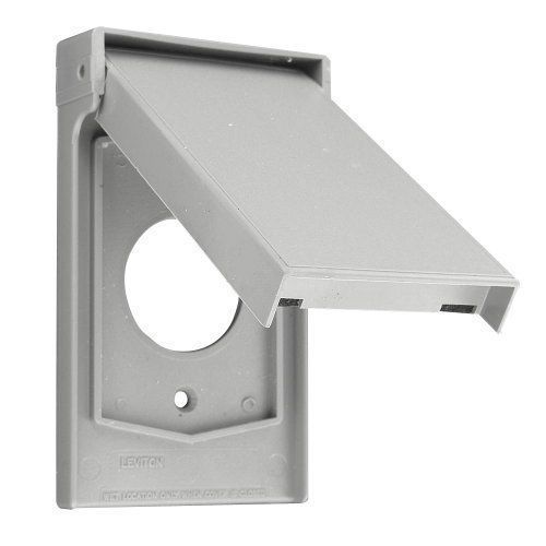 Leviton 4980-gy 1-gang single receptacle wallplate cover for sale