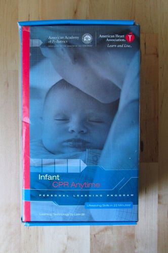 AHA American Heart Association Infant CPR Anytime DVD Training Kit Baby Manikin