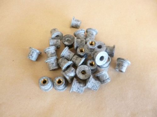 5/16-18 rubber insulated brass well nut, flanged blind rivet nut ( 25pcs) for sale
