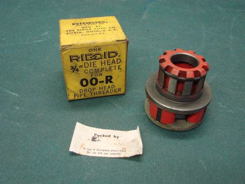 Rigid die head complete for 00-r 3/4&#034; drop head pipe threader for sale