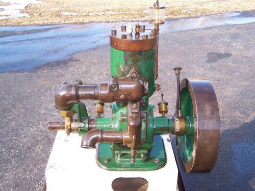 Old straubel 8hp marine 2 cycle boat engine green bay, wi water pump hit miss for sale