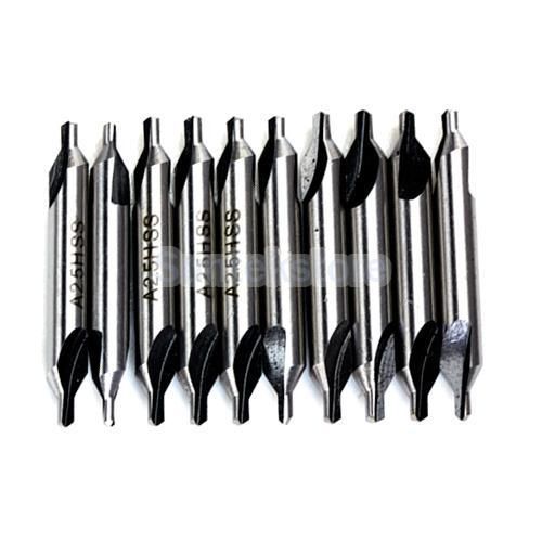 10pcs 2.5mm high-speed steel combined countersink center drill bit tool 60° for sale