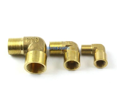 5 brass 3/8&#034; bsp male to female elbow pipe fitting fuel water hose connector for sale