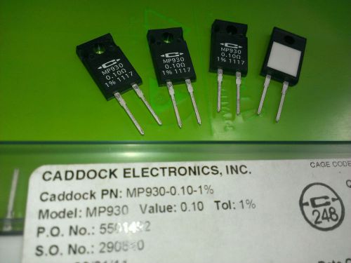 [4pcs] Caddock MP930 0.1Ohm 1% 30W Film Resistors non inductive