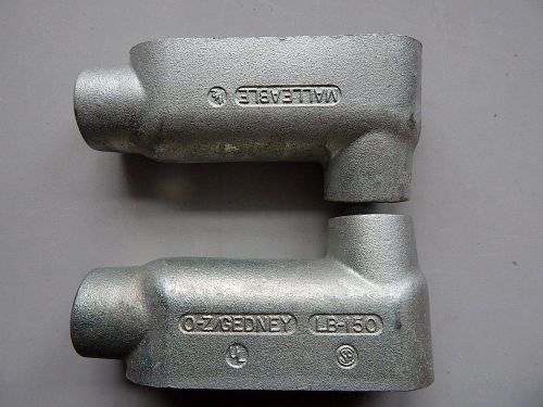 O.Z. Gedney  LB-150 - 1 1/2&#034; Type LB Conduit Body, Malleable Iron, NIB, Box of 2
