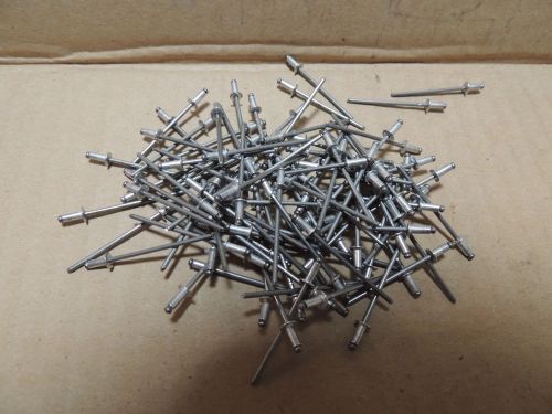 Small tiny pop rivet 1/16&#034; stem, body 3/32&#034;, head 3/16&#034; dia, grip range to 1/4&#034; for sale