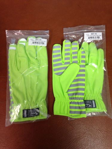 Ringers traffic visible green gloves 2-pairs (large)  (xxl) for sale