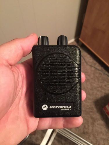 Motorola minitor v 5 - 2 channel amplified charger stored voice for sale