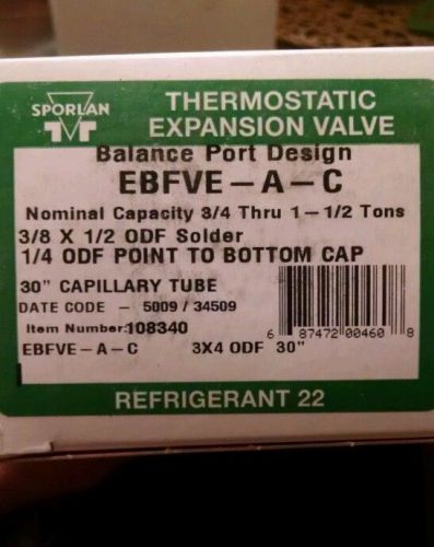 Sporlan thermostatic expansion valve for sale
