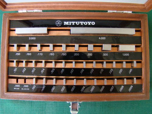 Mitutoyo gauge block set no. 516-914 no. be1-35-2 grade 2 complete set for sale