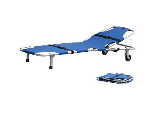 Foldaway medical stretcher ambulance emergency portable rescue new blue for sale